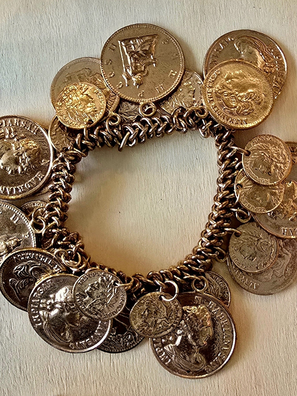 Gold Coin Charm Bracelet - Women Jewelry